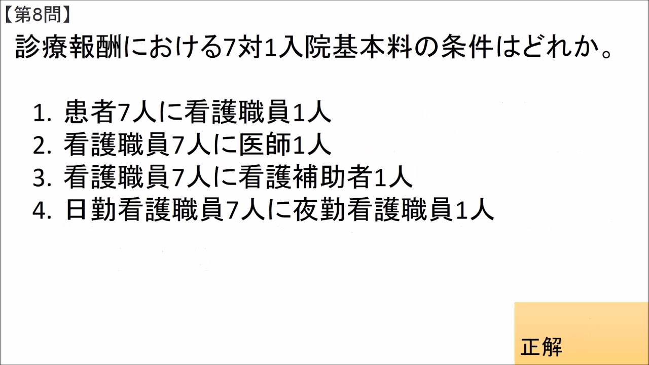 看護師国家試験 過去問】 第100回（2010年度）①＜午前＞第1～15問