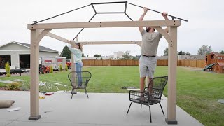 Back Yard Makeover | Gazebo Build in 8 Minutes (Timelapse)