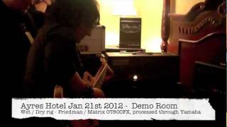 Steve Stevens playing Wet Dry rig in Friedman Demo Room. Ayres Hotel near NAMM 2012.m4v