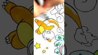 Coloring Generation 1 Pókemon Starters #shorts