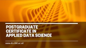 Postgraduate Certificate in Applied Data Science