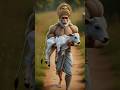 Hanuman saved the life of an injured cow calf. #ai #shorts #hanuman