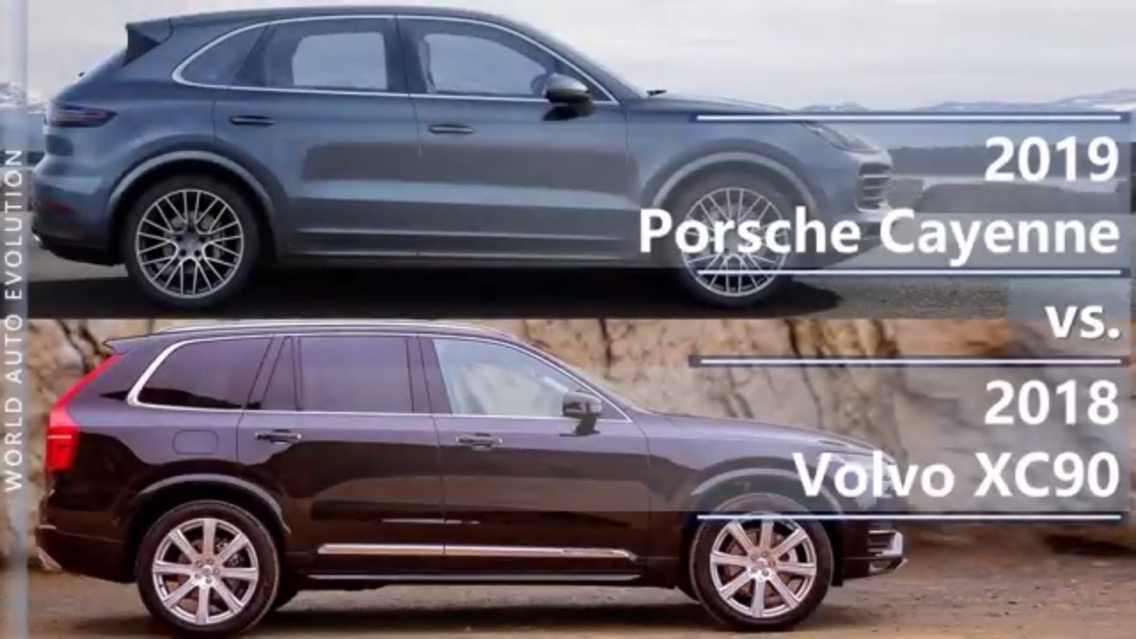 2019 Porsche Cayenne vs 2018 Volvo XC90 (technical