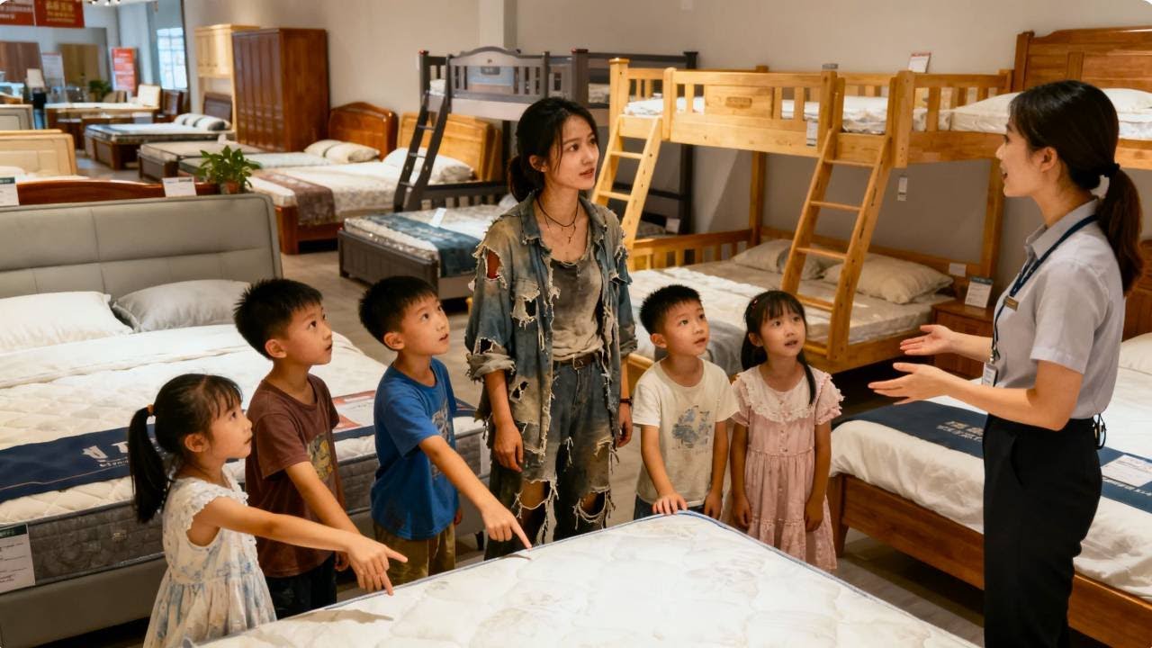 【一家七口隐居深山】准备搬家了，妈妈带孩子去了挑自己喜欢的床，你们觉得哪个更好呢？