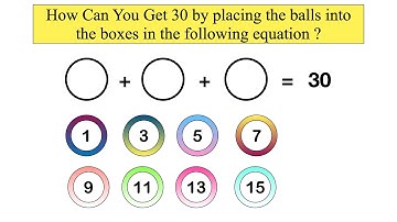Select 3 Balls to Make The Sum 30 || Sum of 3 Odd Numbers to 30 || #SimplyLogical #Riddles