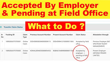 Accepted by Employer Pending at Field Office PF Transfer | Solution