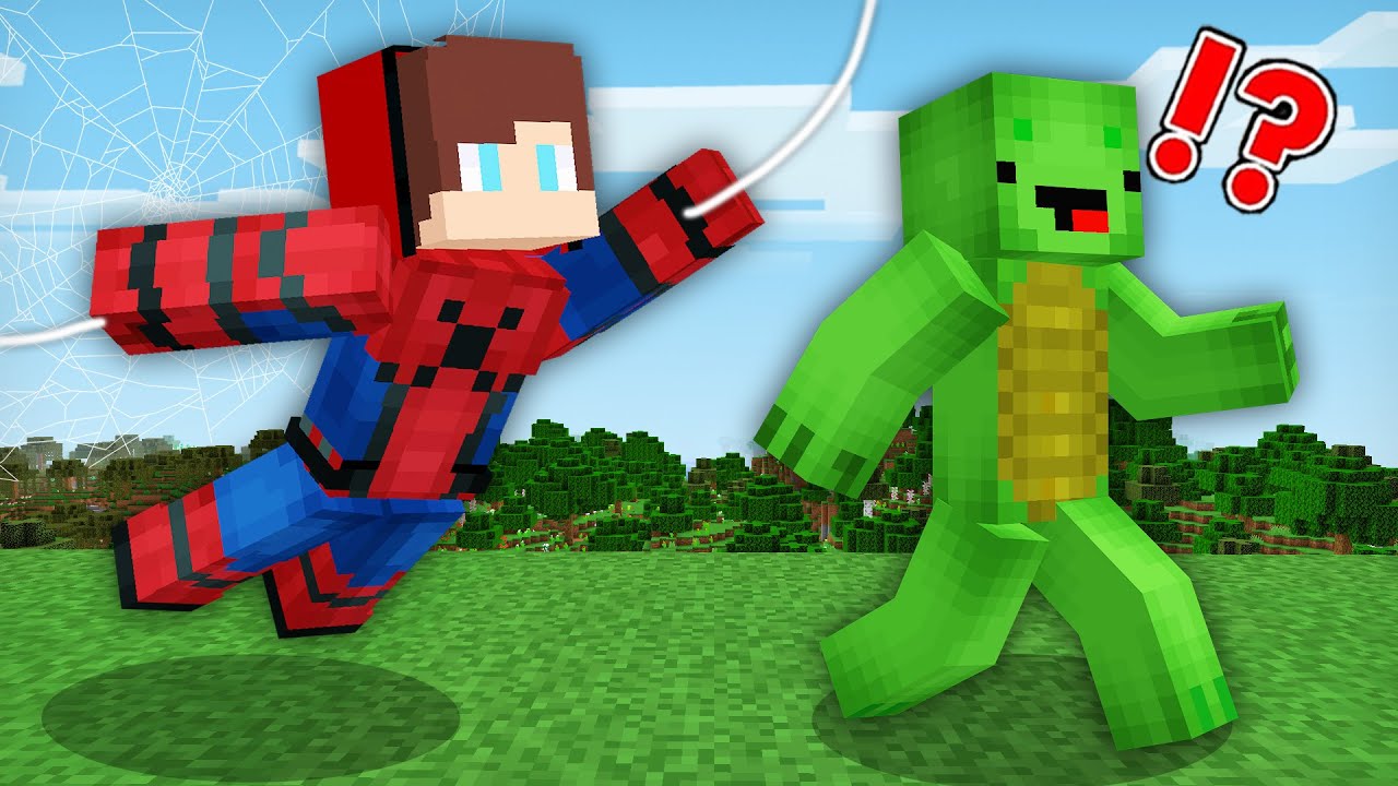 Mikey & JJ Became Spider-Man in Minecraft Challenge (Maizen Mizen