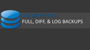 A Quick Explanation of Full, Differential, and Log Backups in SQL Server