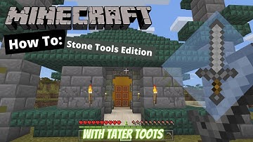 Minecraft How to Make: Stone Tools (Hoe, Shovel, Axe, Pickaxe, Sword)