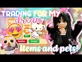 🌸🍿 trading for my DREAM ITEMS AND PETS ! | adopt me trading | 🍡💗