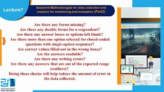 Project Monitoring    lecture 7 Methodologies for data collection and analysis  (Part2) - ESU