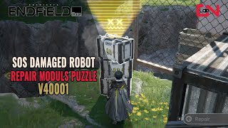 SOS Damaged Robot V40001 - Repair Modules Puzzle - Arknights: Endfield