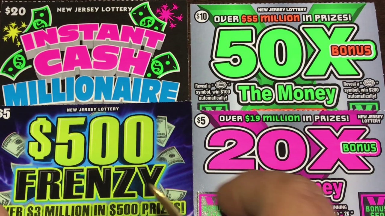 NJ Lottery $500 Frenzy 20X 50 X Instant Cash Millionaire - YouTube