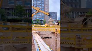 Special telescopic arm for subway station square pile construction