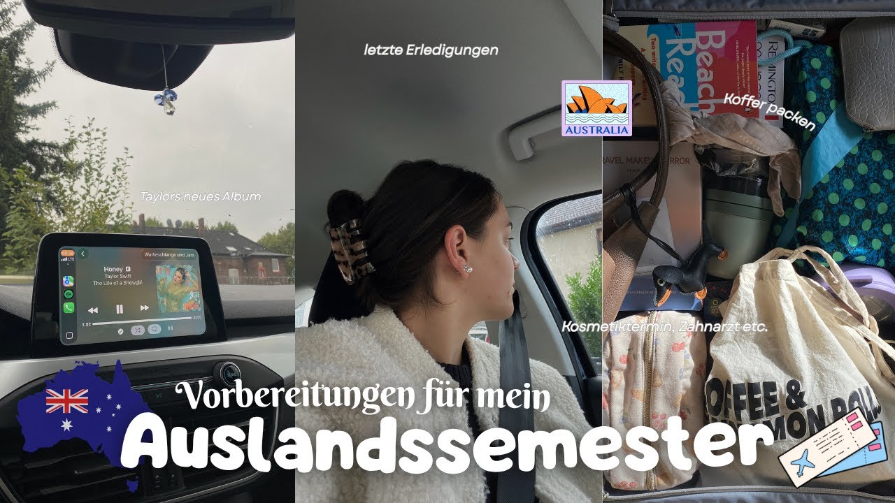 getting ready für mein Auslandssemester 🇦🇺🌏 letzte to-do’s, krank geworden, Koffer packen etc.