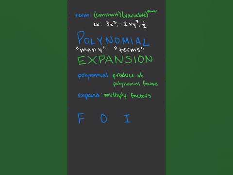 Polynomial Expansion Using the FOIL Method - YouTube
