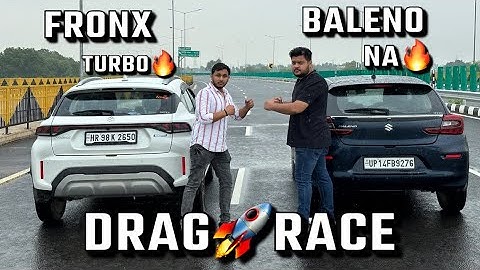 Fronx turbo Manual vs Baleno2023 DRAG RACE! First time on YouTube! #fronx #baleno2023 #dragrace