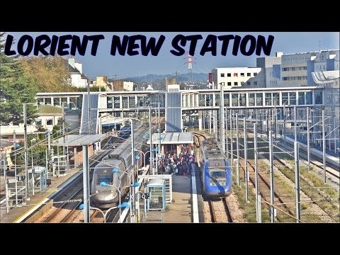 Train ; Lorient ; Quartier de La Nouvelle Gare ; New Station ; Pont ; Morbihan ; Bretagne ; France