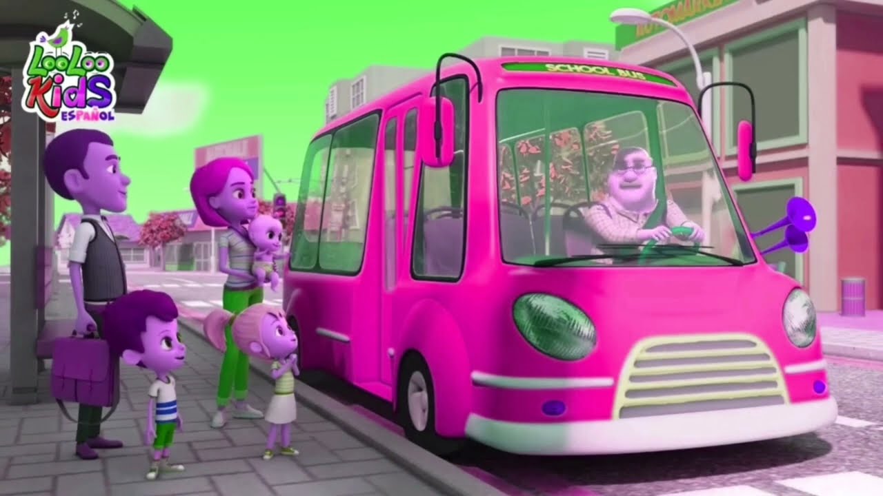 "Red Finger With Bus Video Effects _ Balloon Finger Family Effects _ Finger Family _ Bus Effects