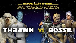 3v3 Thrawn vs Bossk + Boba + Dengar | SWGOH GAC