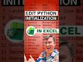 New! Edit the Python Initialization pane in Excel!