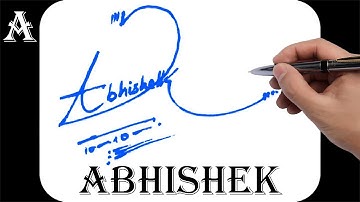 Abhishek name signature design - A signature style - How to signature your name