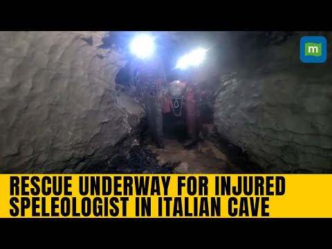 Live: Rescue teams work to pull injured spelunker from cave in Italian Alps | N18G Episode cover