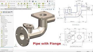 Pipe with flange in SolidWorks Part1