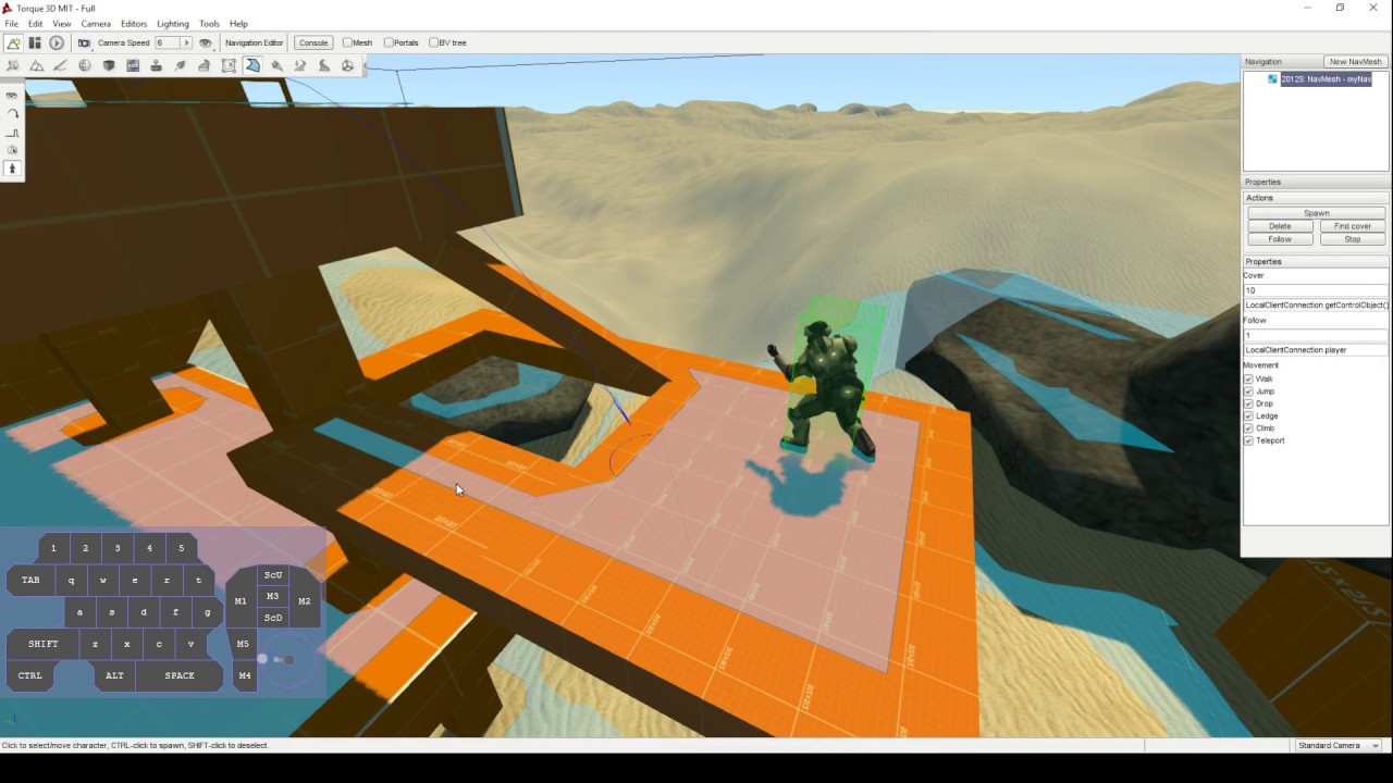 4 How to use the Navigation Editor in Torque3D (drop links) - YouTube