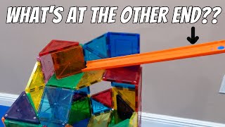 Marble Genius Magnet Tile Hot Wheels Track Mashup Run