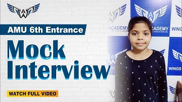 Mock Interview | Free Interview Preparation |6th Entrance| 9th Entrance | Aligarh Muslim University