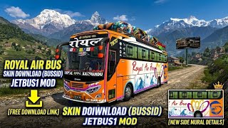 Royal Air Bus Skin Livery Download Bussid Surkhet to Kathmandu Nepal Bus Driving offroad Game Play  screenshot 1