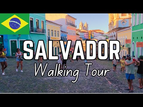🇧🇷 Salvador (Bahia) - Walking tour - Barra Beach, Shopping, Pelourinho!