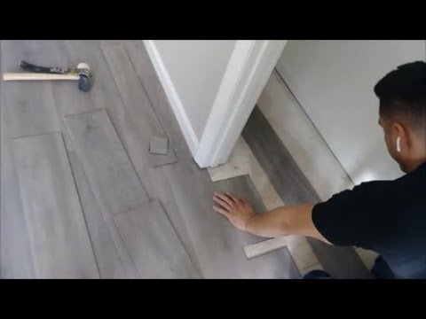 vinyl plank flooring door install around closet jambs