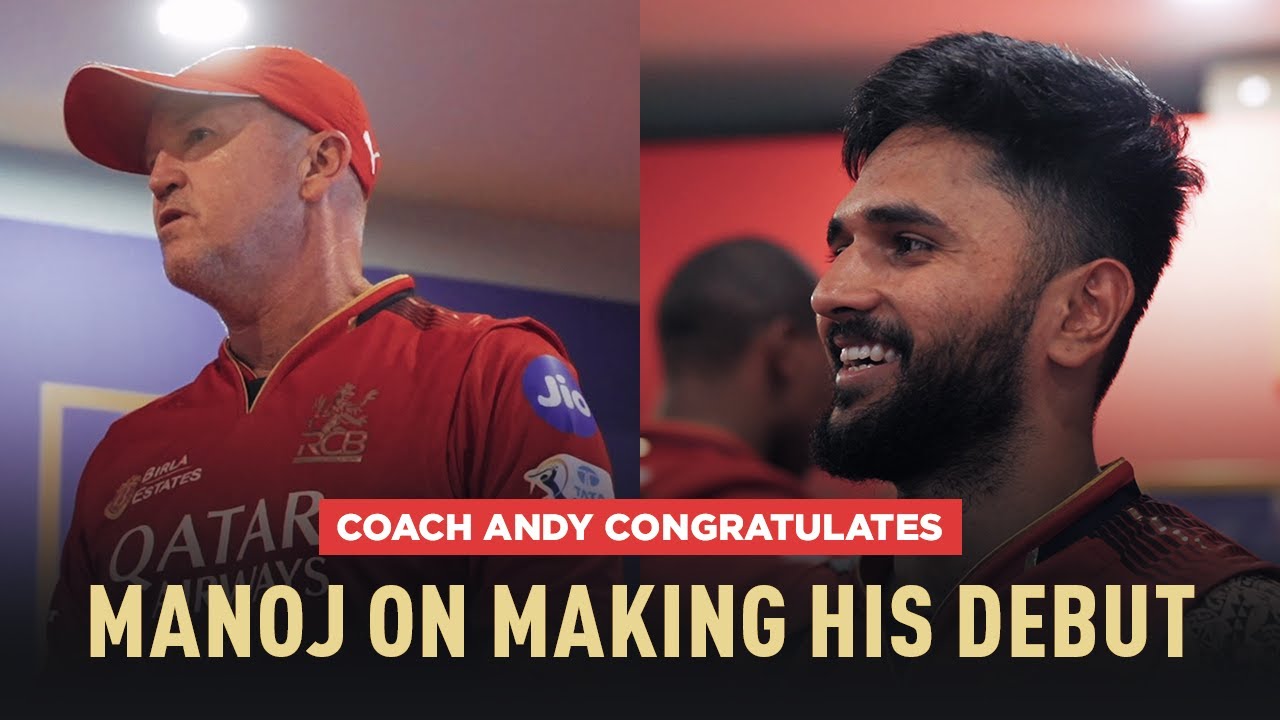 RCB vs PBKS: Head Coach Andy Flower congratulates Manoj Bhandage on making his RCB debut | IPL 2025