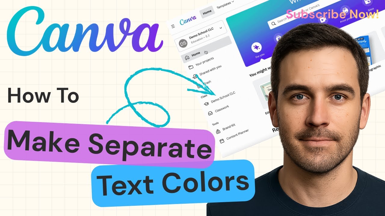 How To Make Separate Text Colors In Canva | Canva Tutorial 2025