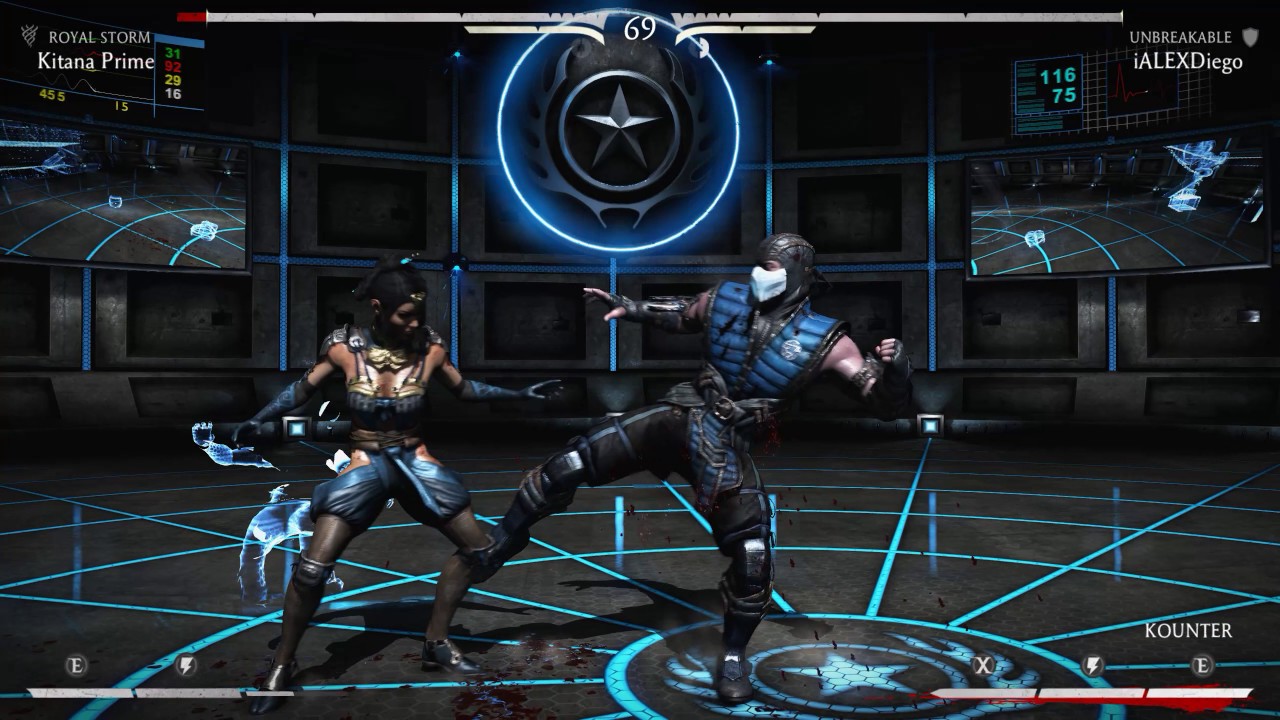 MKX - Kitana Prime vs iALEXDiego 2 - Steam Sundays