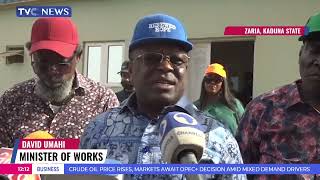 David Umahi Inspects Ongoing Abuja-Kaduna Project in Zaria