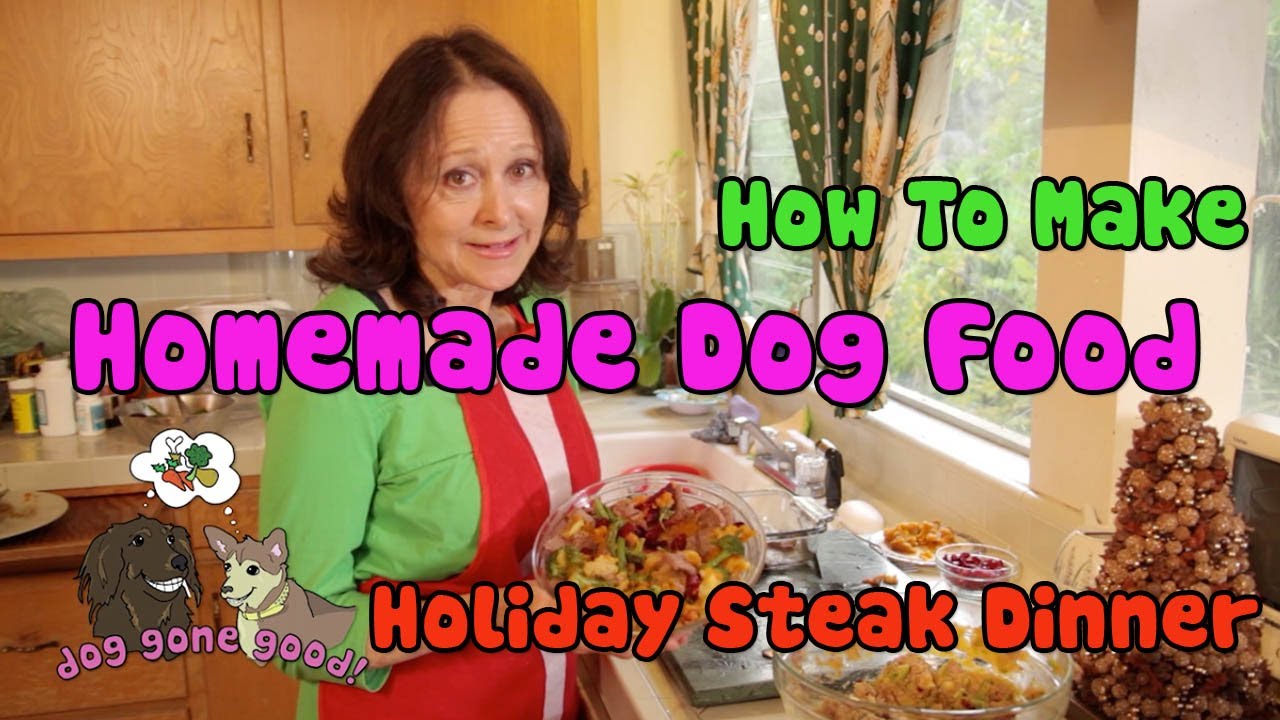 Holiday Steak Dinner (Homemade Dog Food) - Dog Gone Good - YouTube