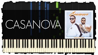 Video thumbnail of "CASANOVA - BAUSA & Summer Cem | Piano Tutorial | Synthesia"