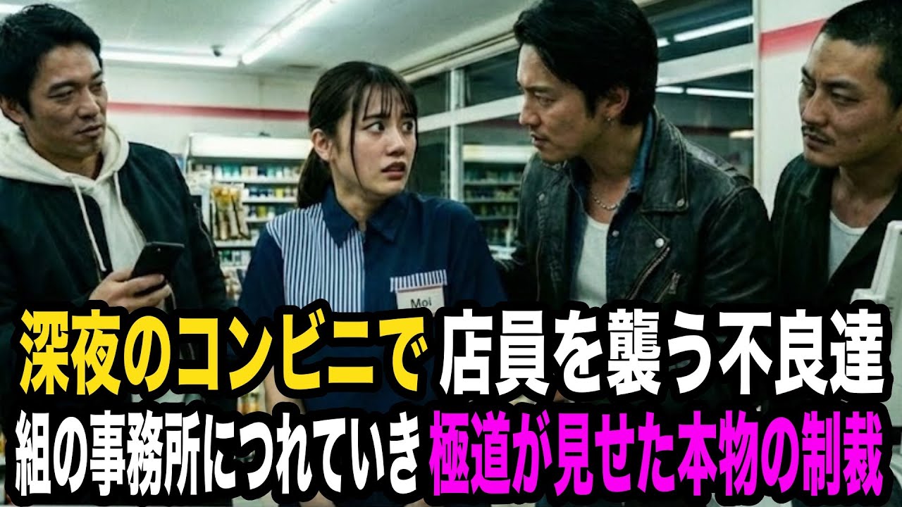 深夜のコンビニで不良が店員を襲う→しかし店内にまだ「本物の極道」がいた