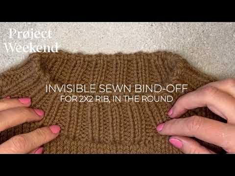 Knitting  Invisible Sewn Bind-Off For 2x2 Rib, In-The-Round with