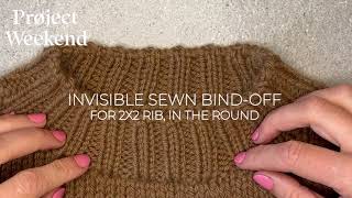 Knitting | Invisible Sewn BindOff For 2x2 Rib, InTheRound with a Jogless Join.