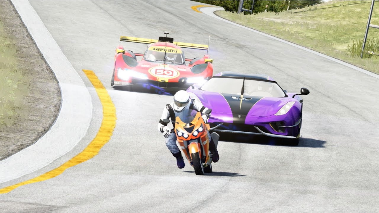 最凶VS最凶 Kawasaki Ninja ZX-14R vs Ferrari 499P LMH vs Hypercars at Old SPA