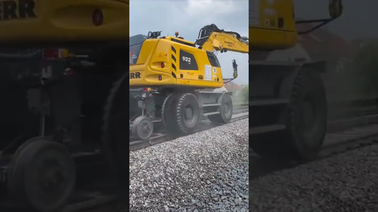 filling and tidying up the arrangement on the railroad stones that function to hold the train load