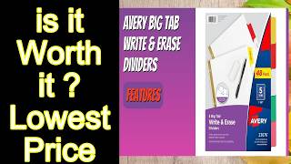 REVIEW Avery Big Tab Write & Erase Dividers Features - Important Information