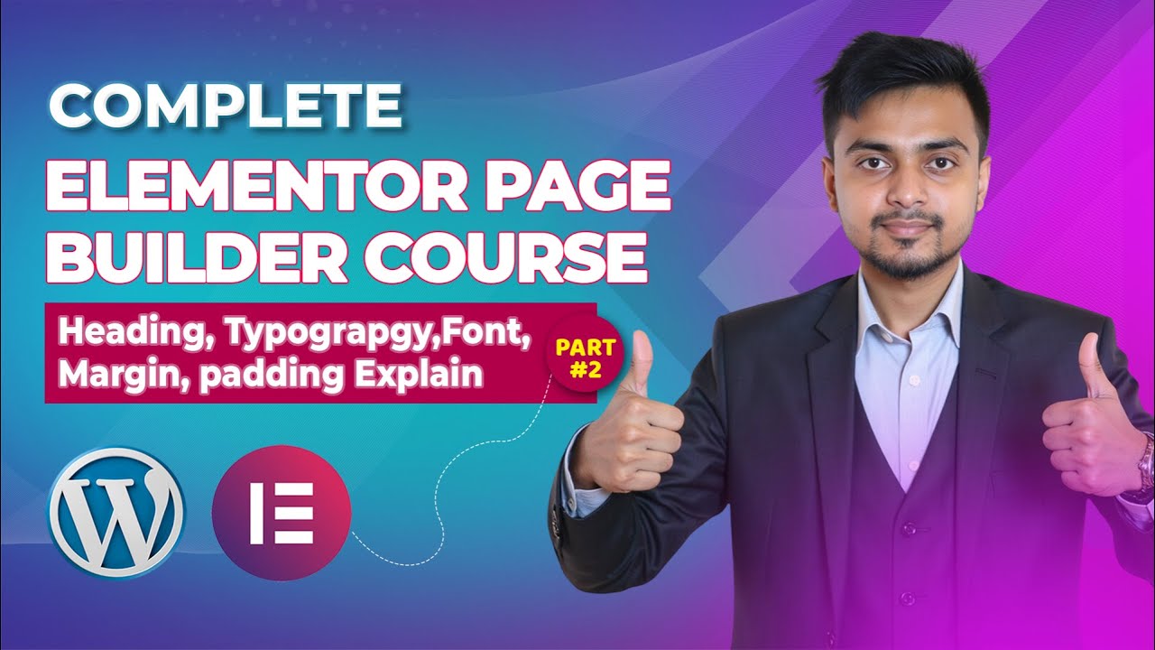 01: Elementor Heading, Typhography, Margin And Padding | WordPress ...