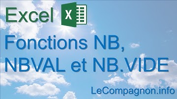 Excel - fonctions NB, Nbval et Nb.vide