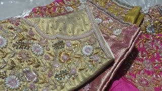 Live: 4 Pieces Bridal designer blouse works completed. 4  maggam work Bridal Designer Blouse.