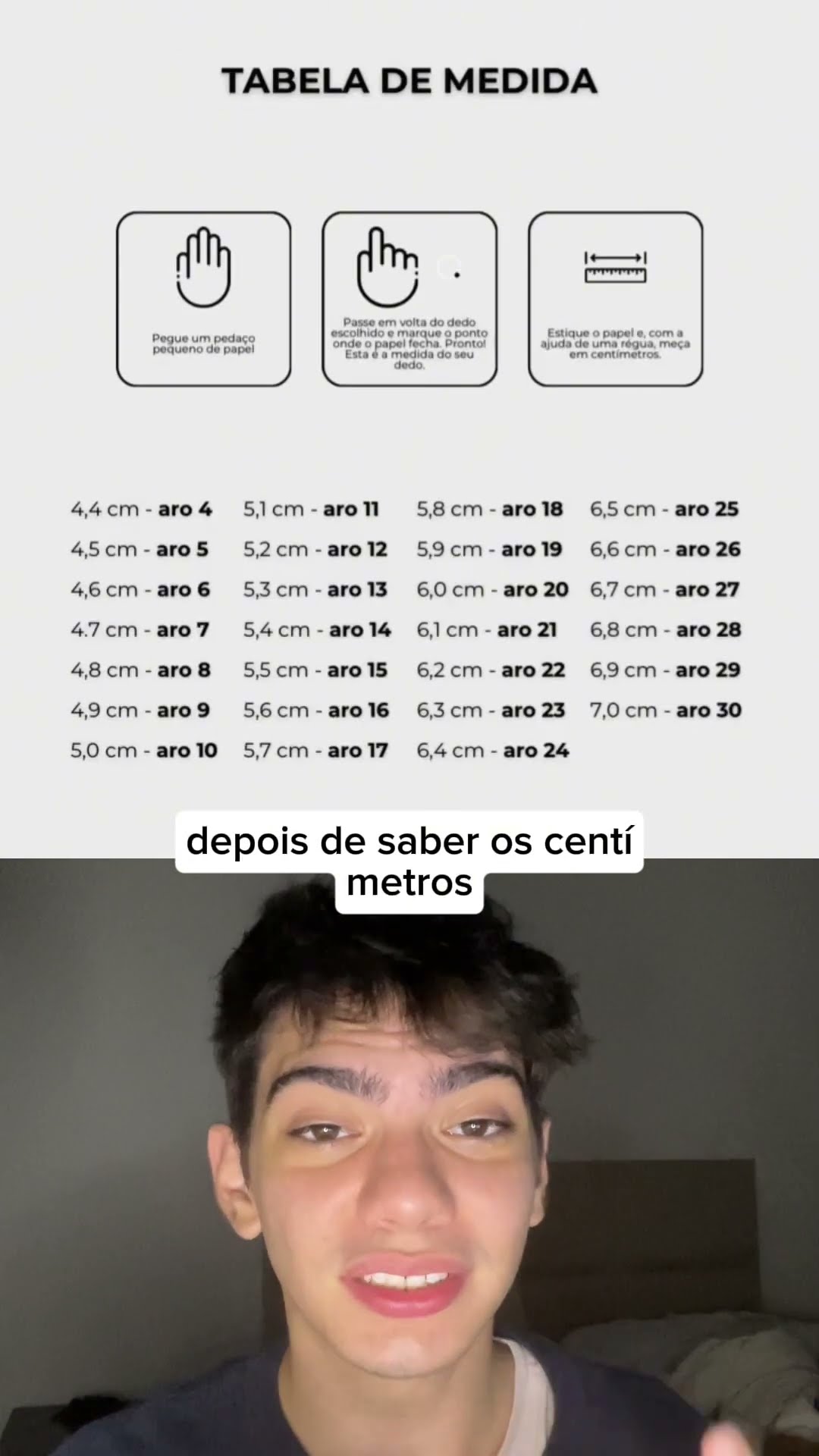 Descubra o tamanho da sua aliança com papel e tabela. Fácil e rápido! ??